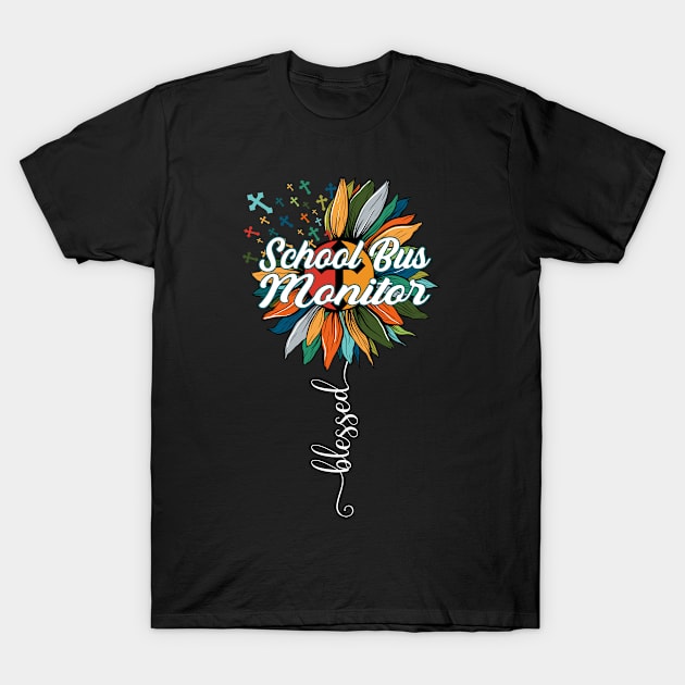 Blessed School Bus Monitor T-Shirt by Brande
